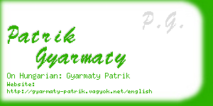 patrik gyarmaty business card